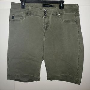 Olive green Bermuda shorts